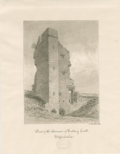 Tutbury Castle: seepiapesupiirros tekijältä John Buckler