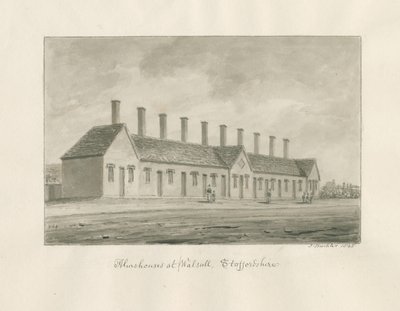 Walsall - Almshouses: seepiapesupiirros tekijältä John Buckler
