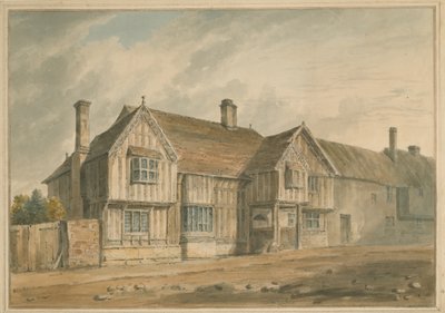 Warwickshire - Stratford - Shakespearen talo, 1826 tekijältä John Buckler