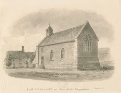 Wheaton Aston Chapel: seepiapesupiirustus tekijältä John Buckler