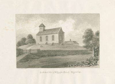 Wiggintonin kirkko: seepiapiirros, 1848 tekijältä John Buckler