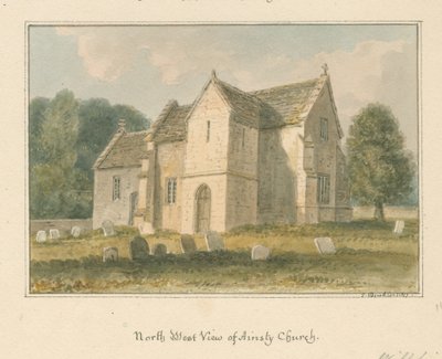 Wiltshire - Ansty - kirkko, 1817 tekijältä John Buckler