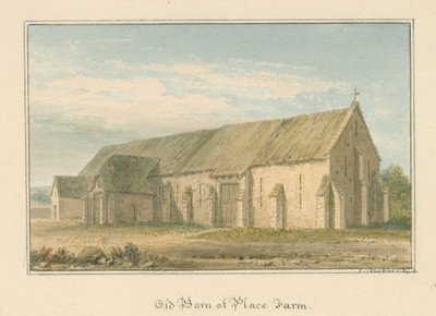 Wiltshire - Place Farm - Old Barn, 1817 tekijältä John Buckler