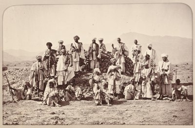 ?Afridi Picket lähellä Jumrood, Khyber ja Rotass kaukana?, 1879 noin tekijältä John Burke