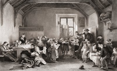 Koulu. 1800-luvulla. tekijältä John Burnet
