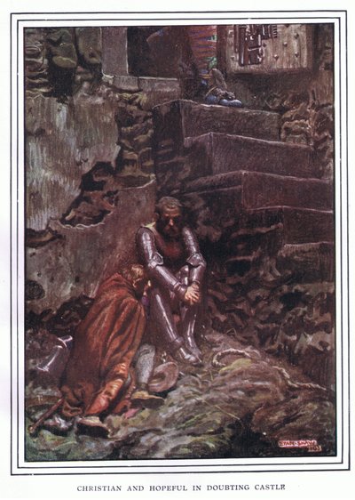 Kristitty ja toiveikas epäilevässä linnassa tekijältä John Byam Liston Shaw
