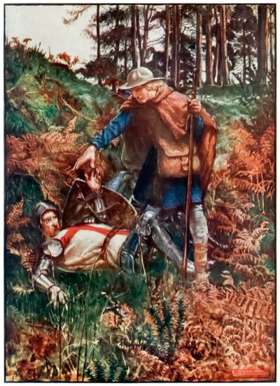 Faithful auttaa Christiania nousemaan hänen pudotuksensa jälkeen The Pilgrims Progress From This World, To That What Is To Come -sarjasta. John Bunyan (1628-1688) Byam Shaw