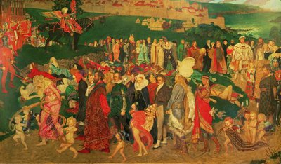 Huonekalut ja erilaiset esineet 1100- ja 1300-luvuilta tekijältä John Byam Liston Shaw