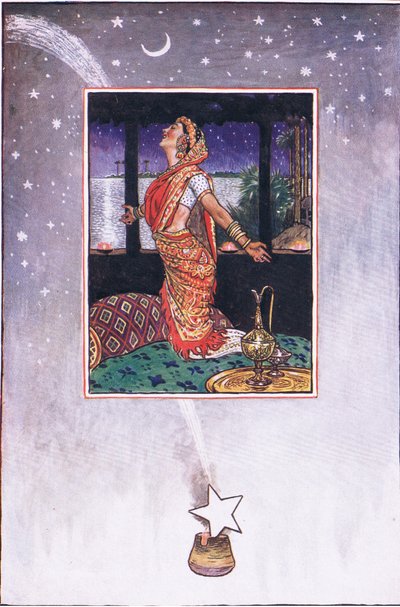 Ei tuulta viilentää rakkauden lämpöä, kuvitus Kaman puutarhasta (ja muita sanoituksia Intiasta), 1920 tekijältä John Byam Liston Shaw