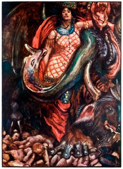 "Silti sitä hallitsi nainen" John Bunyanin "Pilgrimin edistymisestä tästä maailmasta, siihen, mikä on tuleva" tekijältä John Byam Liston Shaw