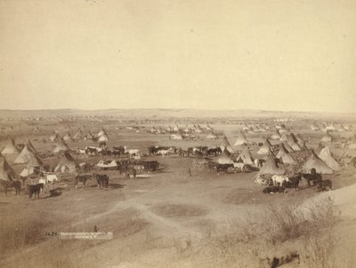 Vihamielinen intiaanileiri, 1891 tekijältä John C. H. Grabill