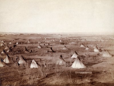 John Grabillin Lakota Tribal Village vuonna 1891 tekijältä John C. H. Grabill