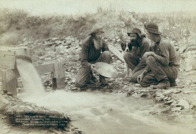 Kullan pesu ja huuhtominen, Rockerville, 1889 tekijältä John C. H. Grabill
