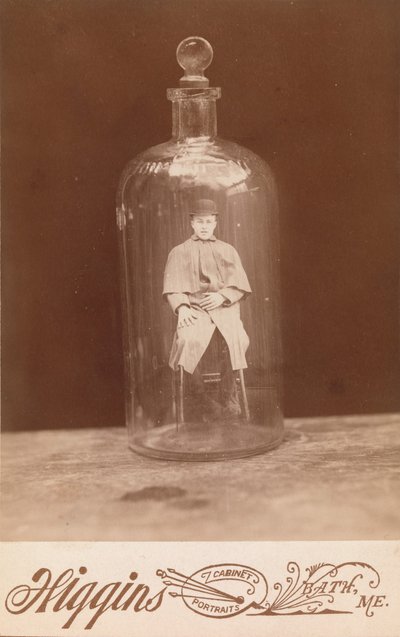 Mies pullossa, n. 1888. tekijältä John C. Higgins