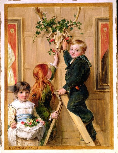 Huonekalut ja erilaiset esineet 1100- ja 1300-luvuilta tekijältä John Callcott Horsley