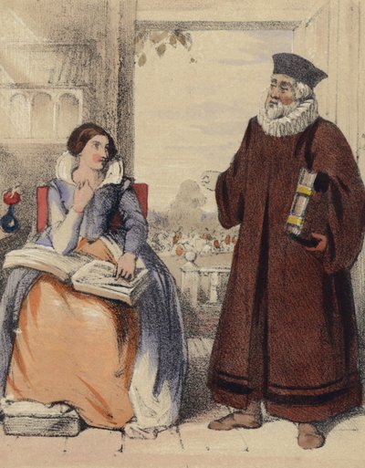 Roger Ascham, kuningatar Elizabeth I:n opettaja tekijältä John Callcott Horsley