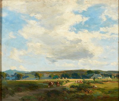 Iltapäivän aurinko (öljy paneelissa) tekijältä John Campbell Mitchell