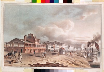 Front Street, St. Louis, Missouri, 1840 tekijältä John Caspar Wild