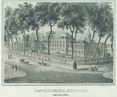 Pennsylvania Hospital, 1838 tekijältä John Caspar Wild