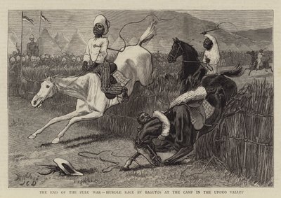 Zulusodan loppu, Basutos aitajuoksu leirillä Upokon laaksossa tekijältä John Charles Dollman