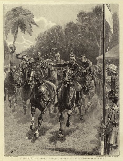 Gymkana Intiassa, Royal Artillery Horse-Watering Race tekijältä John Charlton