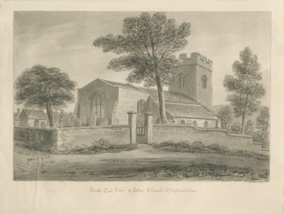 Alton Church: seepiapiirros, 1841 tekijältä John Chessell Buckler