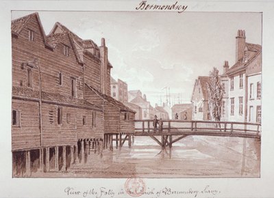 Dockhead Folly, Bermondsey, Lontoo, 1828 tekijältä John Chessell Buckler