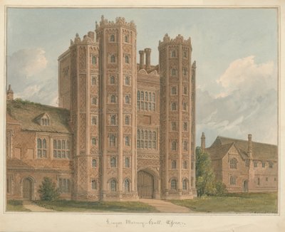 Essex - Layer Marney Hall, 1825 tekijältä John Chessell Buckler