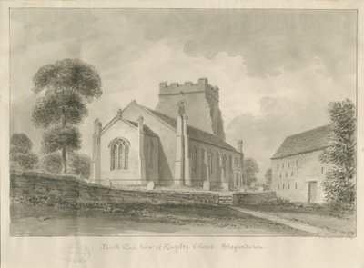 Kingsley Church: seepiapiirros, 1841 tekijältä John Chessell Buckler