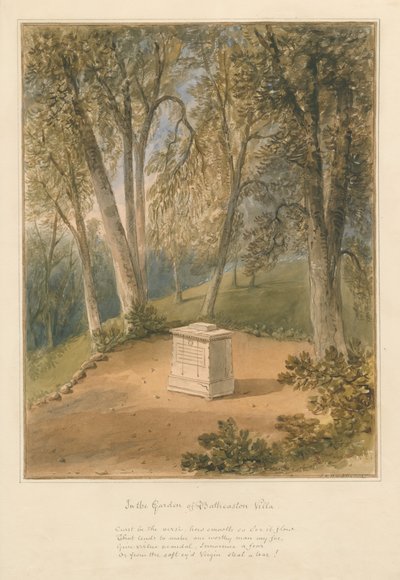 Somerset - Batheaston Villa Garden, 1827 tekijältä John Chessell Buckler