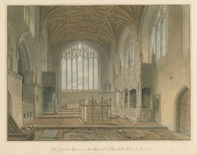 Sussex - Arundelin kirkko - Fitzalanin haudat, 1825 tekijältä John Chessell Buckler