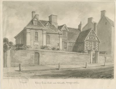Tean Hall: sepia drawing tekijältä John Chessell Buckler