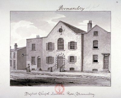 Näkymä baptistikappelista Jamaica Row
