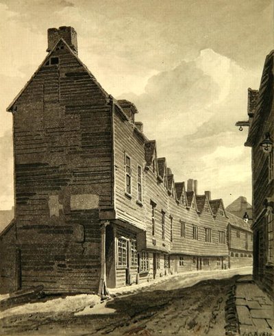 Näkymä Follysta Dockheadissa, Bermondseyssa tekijältä John Chessell Buckler