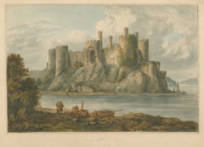 Wales - Carnarvonshire - Conwayn linna, 1810 tekijältä John Chessell Buckler