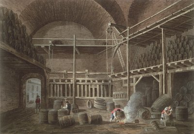 Julianuksen kylpylät Hotel de Clunyssa, 1809 (akvatinta) tekijältä John Claude Nattes