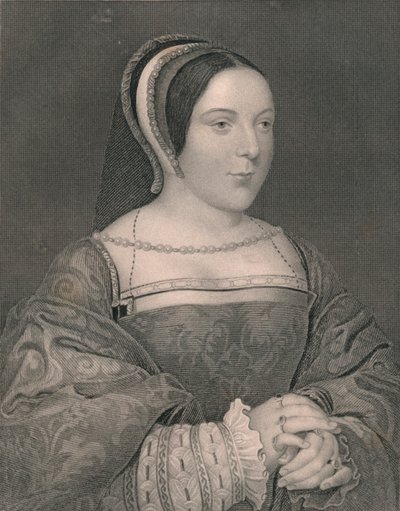 Margaret Tudor. Skotlannin kuningatar, n. 1525, 1800-luvun alku-puoli. tekijältä John Cochran