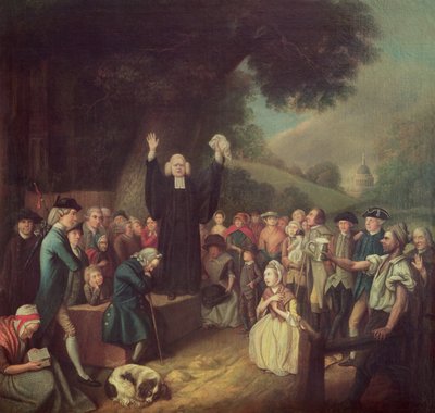 George Whitefield saarnaamassa tekijältä John Collet