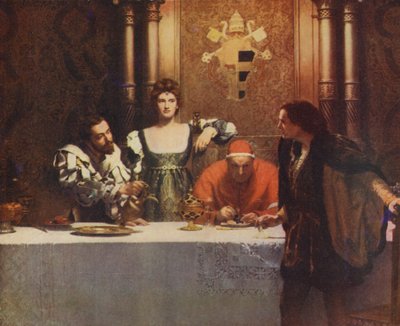 Lasillinen viiniä Caesar Borgian kanssa tekijältä John Collier