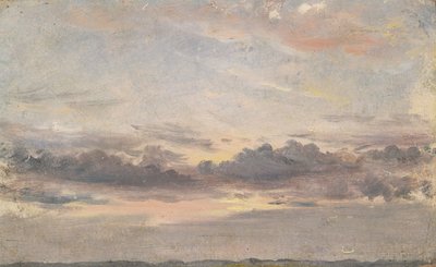 A Cloud Study, Sunset, n. 1821 (öljy paperille myllylevyllä) tekijältä John Constable