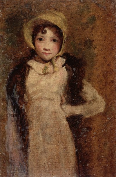 Tyttö, jonka uskotaan olevan taiteilijan tytär (aluksella öljy paperille) tekijältä John Constable