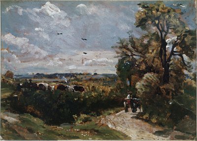 Kärry Flatfordin tiellä (öljy kankaalle tekijältä John Constable