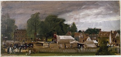 Kylämessut, luultavasti East Bergholtissa (öljy kankaalle tekijältä John Constable