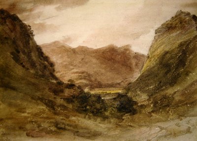 Borrowdale (akvarelli paperille) tekijältä John Constable