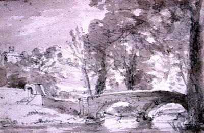 Silta puilla ja rakennuksilla, Haddonissa tekijältä John Constable