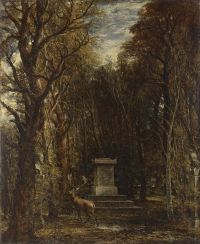 Sir Joshua Reynoldsin muistomerkki, jonka edesmennyt Sir George Beaumont, Bt., pystytti Coleorton Hallin puistoon Leicestershiressä. tekijältä John Constable