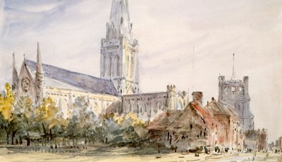 "Chichesterin katedraali", Sussex, 1796-1837 tekijältä John Constable
