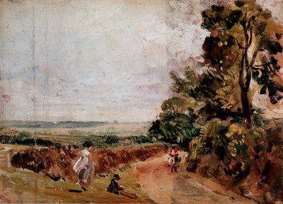 Maatie East Bergholtin ja Flatfordin välillä John Constablen (1776-1837) maalaus 1811 noin. Aurinko. 24,2x33 cm Lontoo, Victoria and Albert Museum tekijältä John Constable