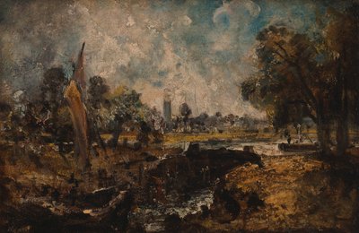 Dedham Lock, 1819-1820. tekijältä John Constable