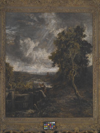East Bergholt - Lock On Stour (öljy kankaalle) tekijältä John Constable